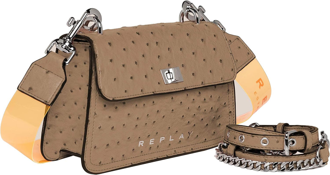 Replay Damen Fw3097 Umhängetasche 075 Dark Pale Beige, 075 Dark Pale Beige