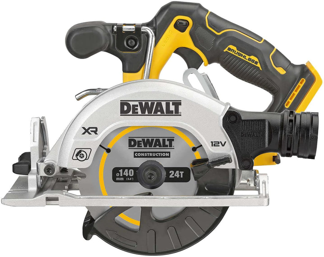 DeWALT Akku-Handkreissäge DCS512NT-XJ 12V inkl. Sägeblatt, AirLock-Adapter, Parallelanschlag, Spannh