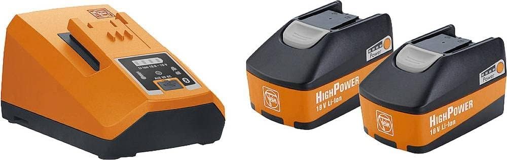 FEIN HighPower Akku-Starter-Set mit 2 Li-Ionen-Akkus Spannung 18V Kapazität 5,2 Ah mit Schnellladege