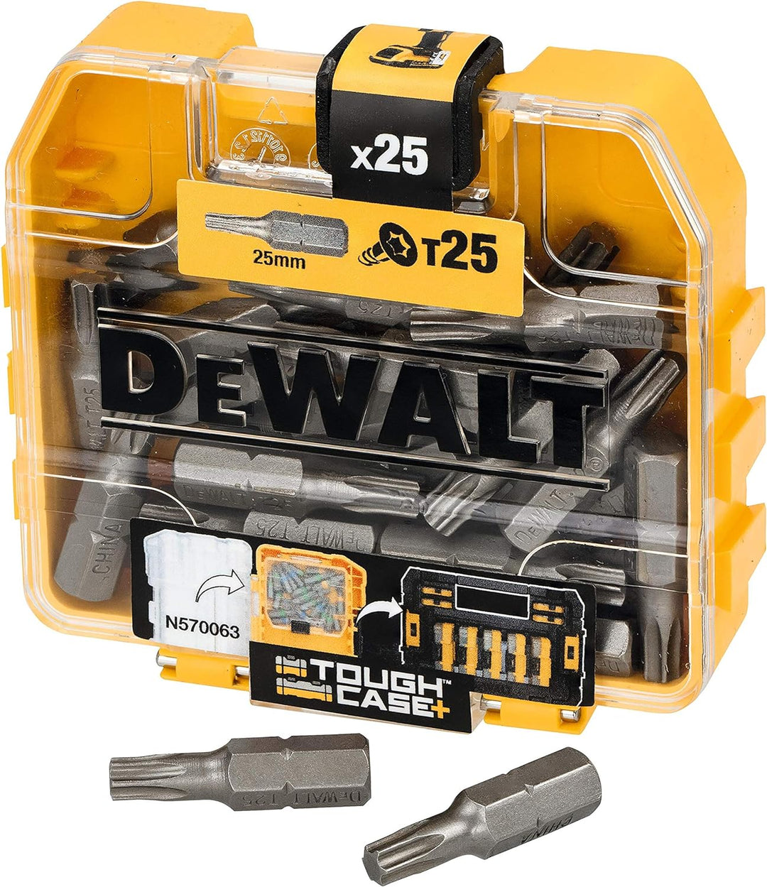 DEWALT Bitbox DT7962 Torx 25 Länge 25 mm Inhalt, 25 Stück,DP43-QZ, Torx 25