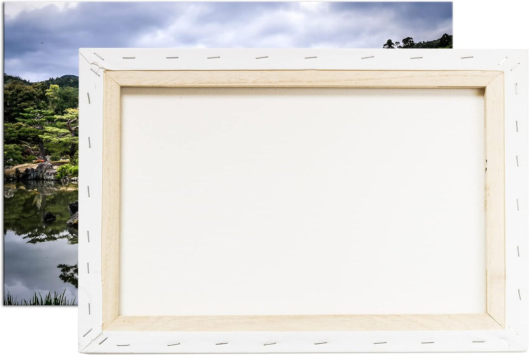 deyoli Tempel- und Gartenanlage Japans Format: 80x60 als Leinwandbild, Motiv fertig gerahmt auf Echt