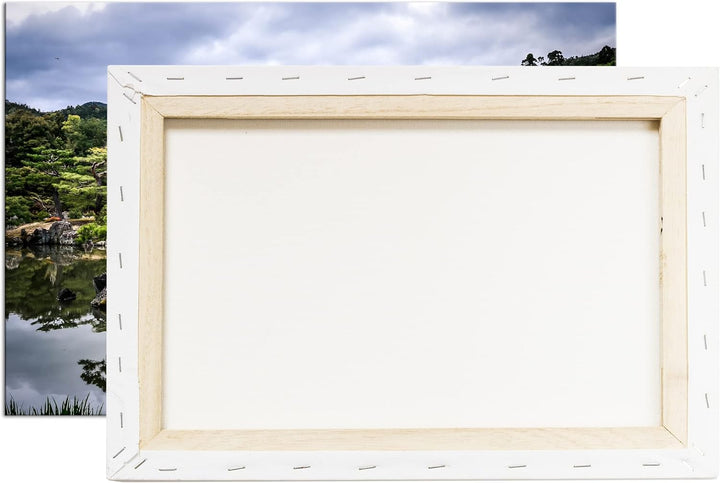 deyoli Tempel- und Gartenanlage Japans Format: 80x60 als Leinwandbild, Motiv fertig gerahmt auf Echt