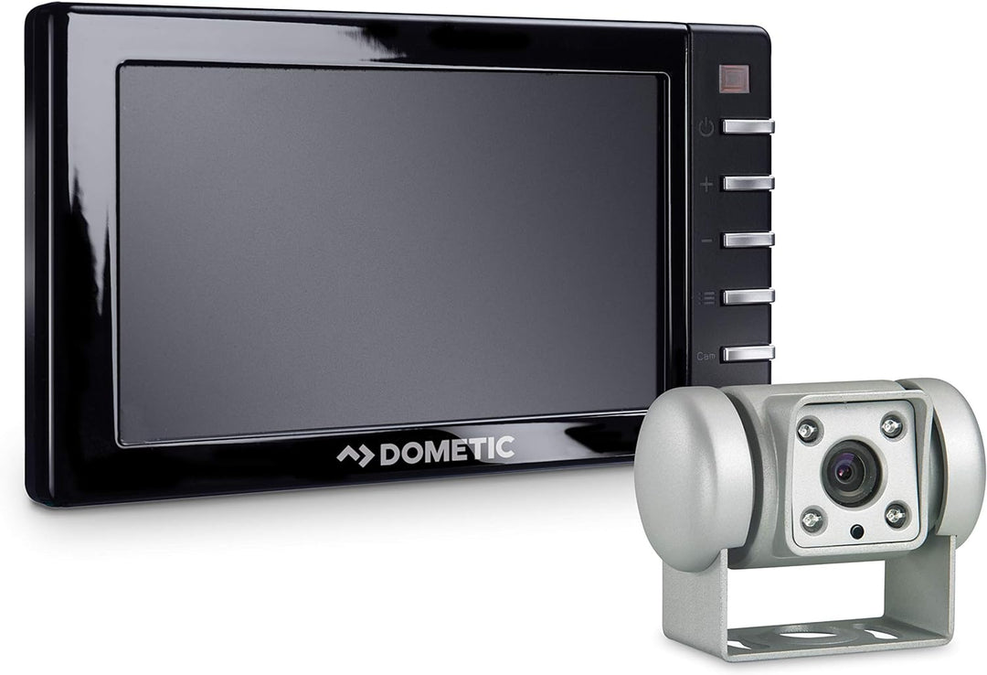 DOMETIC PerfectView RVS 545 Rückfahrvideosystem mit silberfarbener Farbkamera für die Konsole und 5"