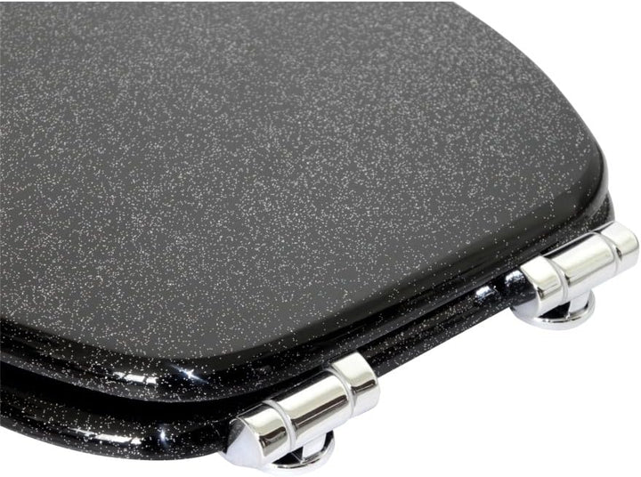 WC Sitz mit Absenkautomatik, hochwertige Oberfläche, einfache Montage, stabile Scharniere, Glitzer S