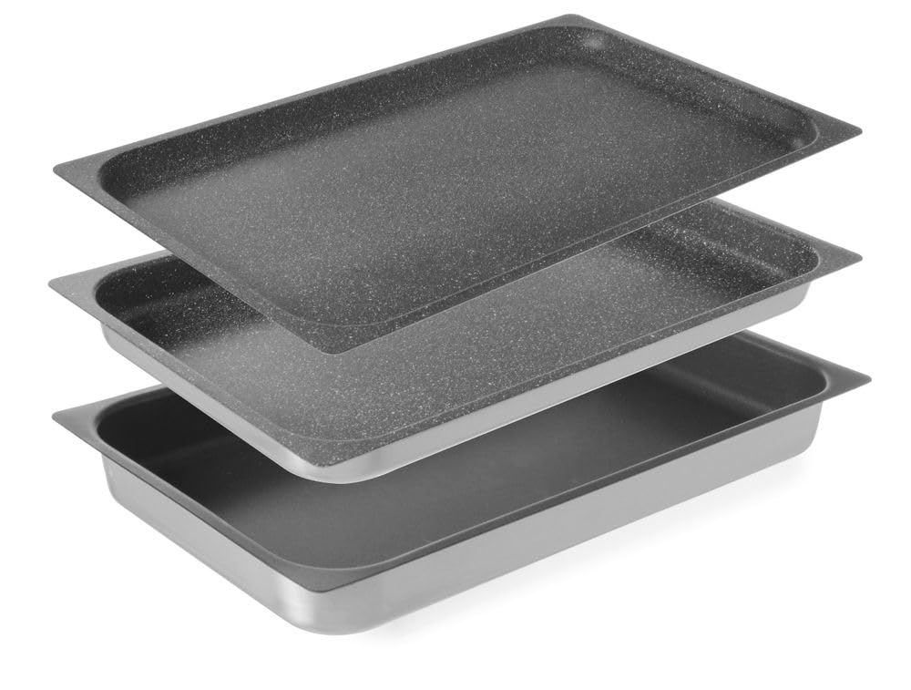HENDI 805534 Gastronormbehälter, mit antihaftbeschichtet, geeignet zur Verwendung in Öfen, Backblech