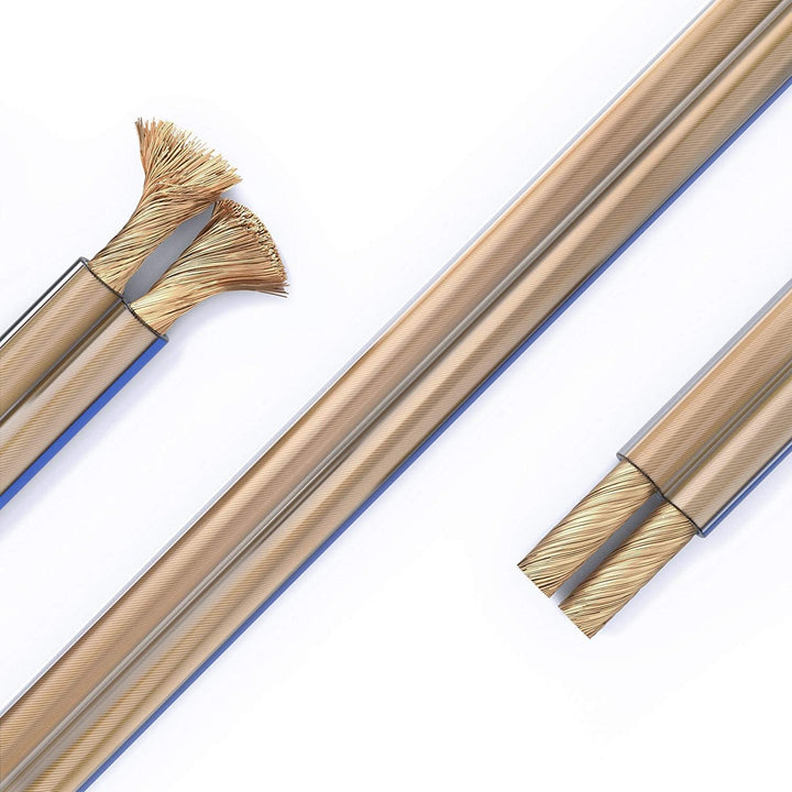 conecto Lautsprecherkabel OFC Professional UltraFlex 2x2,5mm² Kabel Querschnitt (99,9% OFC Vollkupfe