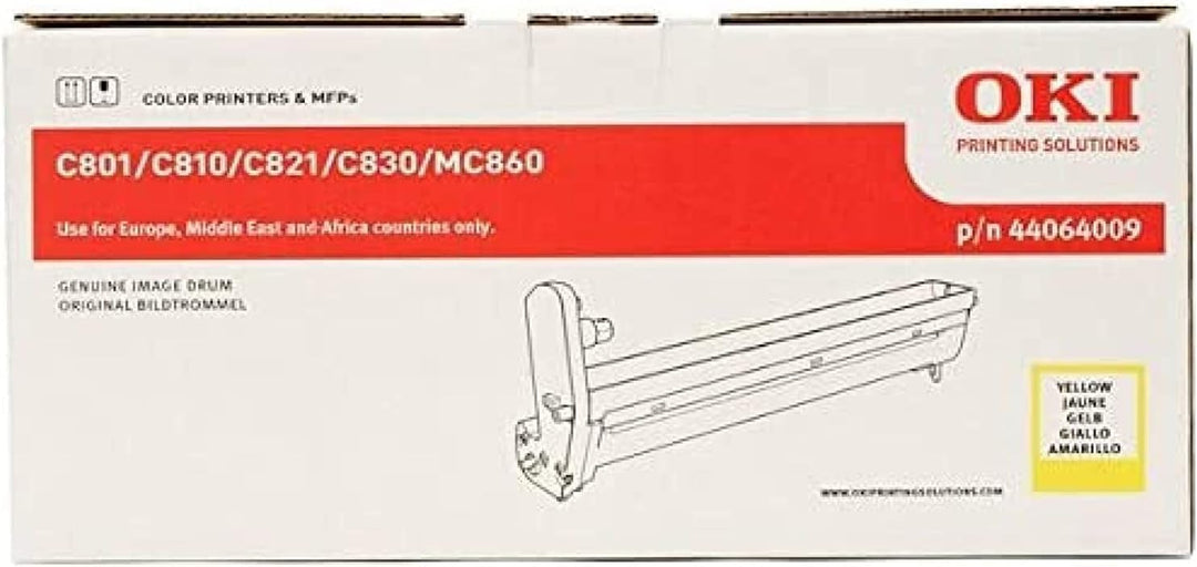 OKI 44064009 C810, C830, MC860 Trommel 20.000 Seiten, gelb yellow, yellow
