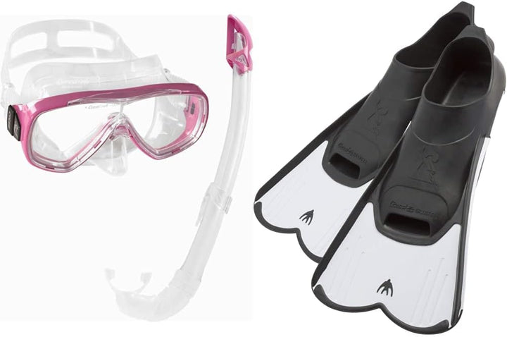 Cressi Unisex-Erwachsene Onda Mare Schnorchelset Tauchset Taucherbrille, Transparent/Rosa, Einheitsg