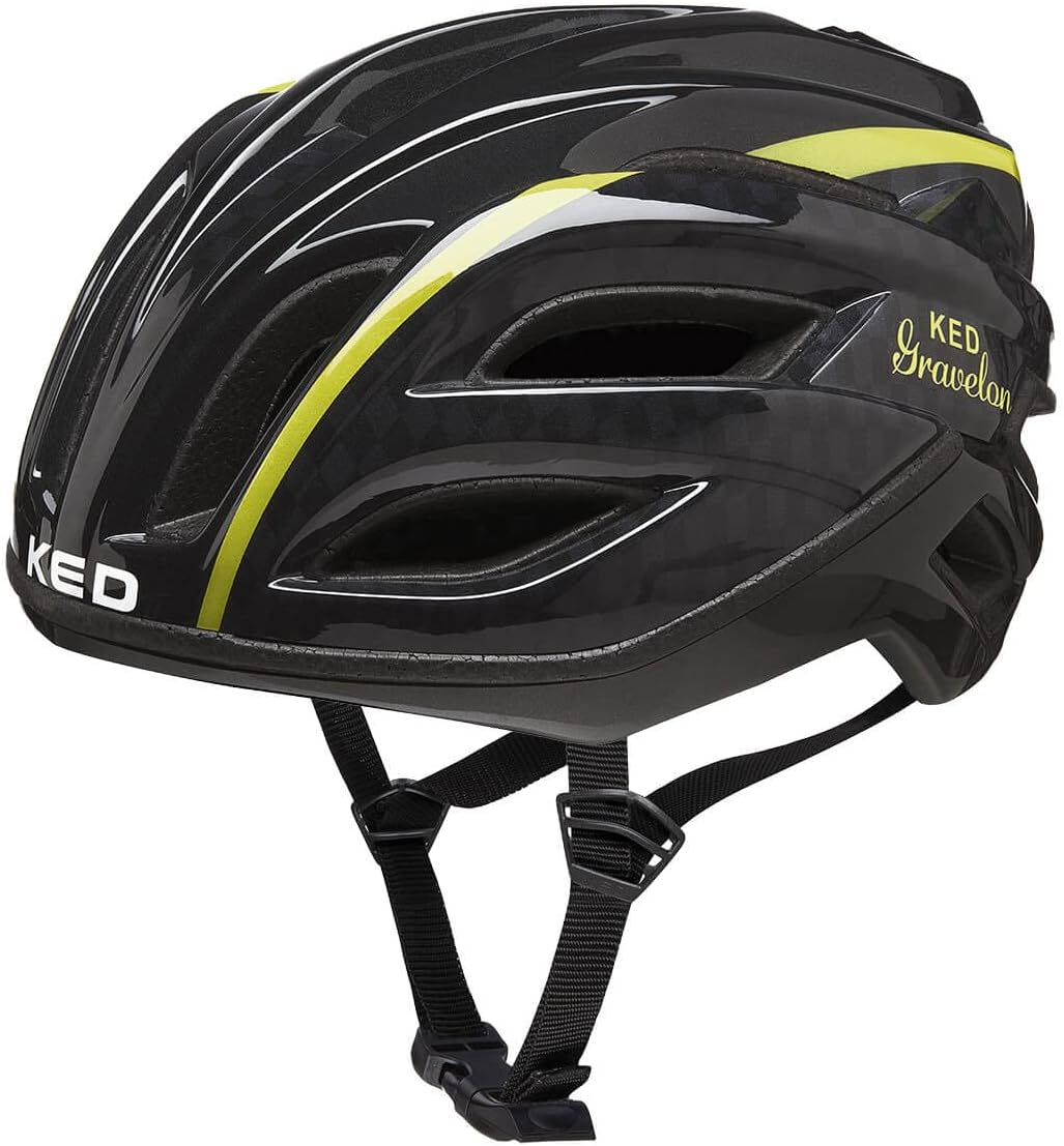 KED Gravelon Lotus Fahrrad Helm grün/gelb 2022 checkered flag L (58-61cm), checkered flag L (58-61cm