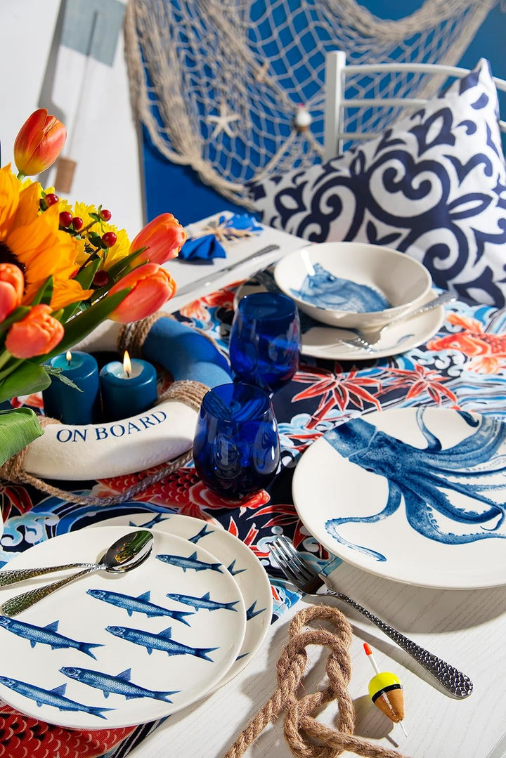 Excelsa 63033 Flore et Faune Platzset, Keramik Ozean, Ozean
