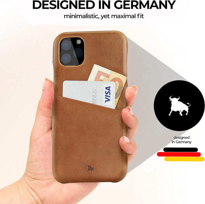 BULLAZO Menor Urban – kompatibel mit iPhone 11 / XI Case Schutzhülle Handy Hülle Kartenfach aus Lede