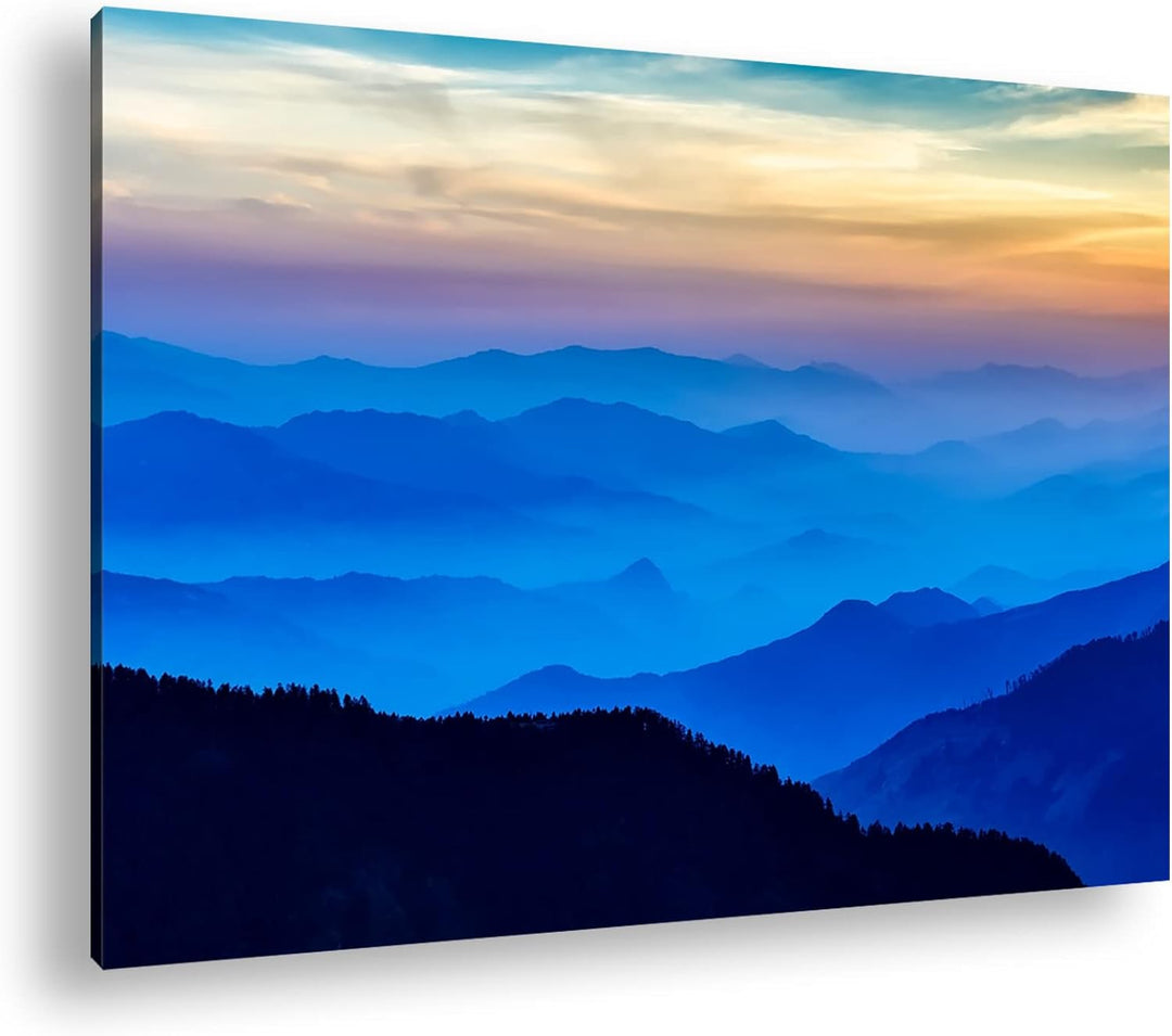 deyoli malerische Berge Format: 60x40 als Leinwandbild, Motiv fertig gerahmt auf Echtholzrahmen, Hoc