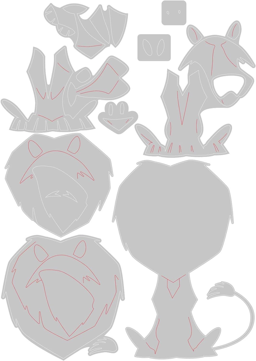 Sizzix Thinlits Stanzschablone 665218 Harrison Colorize by Tim Holtz 9er Pack