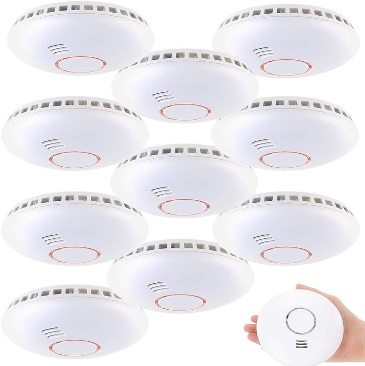 VisorTech Rauchmelder Vernetzbar: Vernetzbarer Funk-Hitze- & Rauchwarnmelder RWM-460.f, 85 dB, 10er-