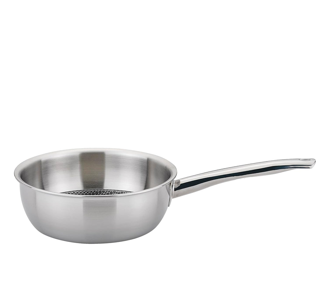 Spring Vulcano Cut Resist Sauteuse, Ø 20 cm, 7,5 cm Hochrand Pfanne, Edelstahl Pfanne, Antihaftbesch