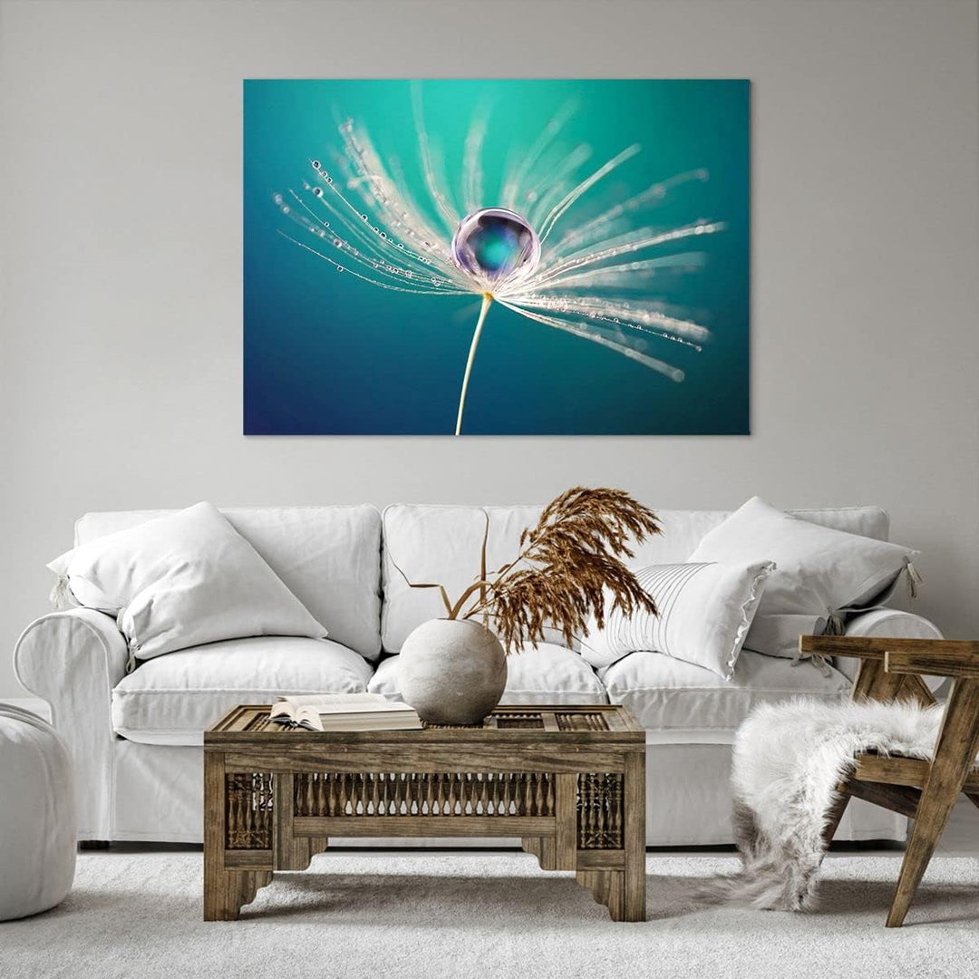 Bilder auf Leinwand 100x70cm Leinwandbild mit Rahmen Pflanze Natur Gross Wanddeko Bild Schlafzimmer