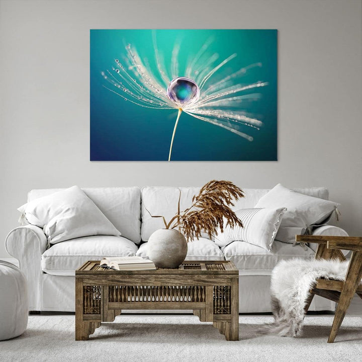 Bilder auf Leinwand 100x70cm Leinwandbild mit Rahmen Pflanze Natur Gross Wanddeko Bild Schlafzimmer