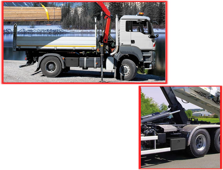 FTsolid Unterbaubox Staukasten Anhängerkiste Gurtkiste Staubox Unterflurbox Werkzeugkiste (400x350x3
