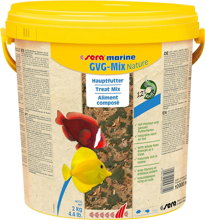 sera marine GVG-Mix Nature 10 L (2 kg) das Meerwasser Hauptfutter aus Flocken & getrockneten Futtert