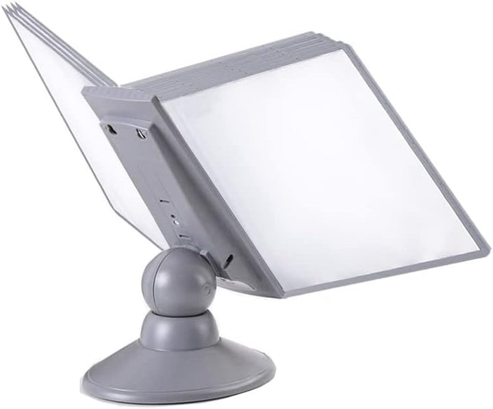 TUKA-i-AKUT Tisch-Sichttafel Aufsteller 360° Drehbar und Neigungswinkel Verstellbar, 10 Sichttafeln