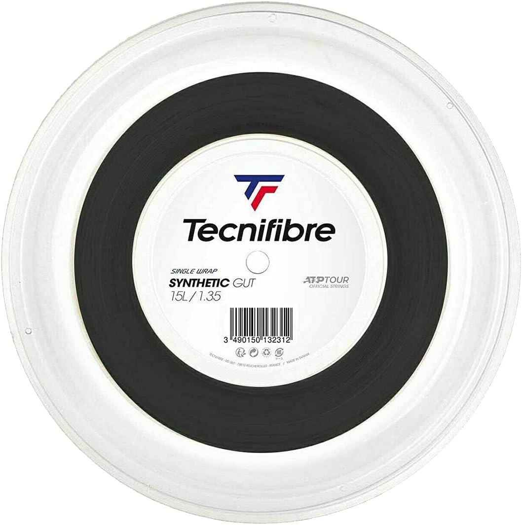 TECNIFIBRE - Tennissaite - Rolle 200M - Synthetic GUT 1.35mm / 200m Schwartz, 1.35mm / 200m Schwartz