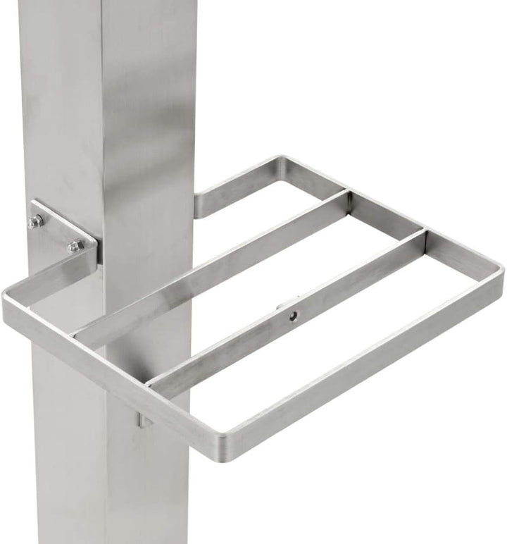 yorten Quadratisch Garten-Wassersäule Edelstahl mit Wasserhahn Wasserzapfsäule mit Einer Diagonalsch