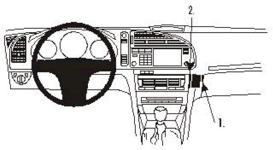 Brodit ProClip Halterung 853088 - Universale Halterung Für Armaturenbrett Montage