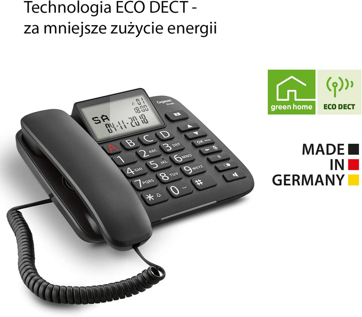 Gigaset Dl580 - Schnurgebundenes Telefon ohne Anrufbeantworter mit beleuchtetem Display - Grosse Erg