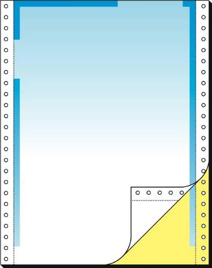SIGEL 26246 Endlos-Briefbogen 12 Zoll x 240 mm (A4 hoch), 80/57 g, 500 Sätze 2fach Blau, Blau
