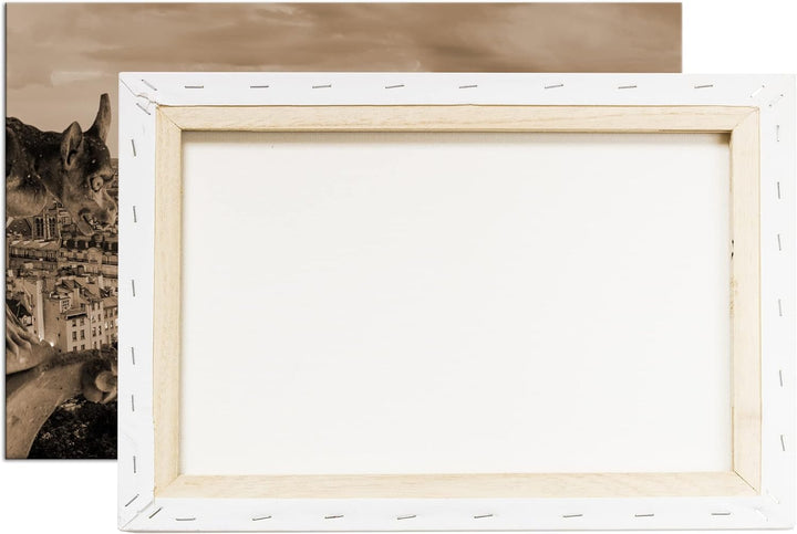 deyoli Wasserspeier auf den Dächern von Paris Format: 80x60 Effekt: Sepia als Leinwandbild, Motiv fe