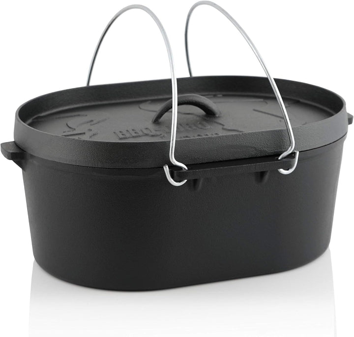 BBQ-Toro Dutch Oven DO10 I 9,3 Liter Gusseisen Kochtopf ohne Füsse I bereits eingebrannt - preseason