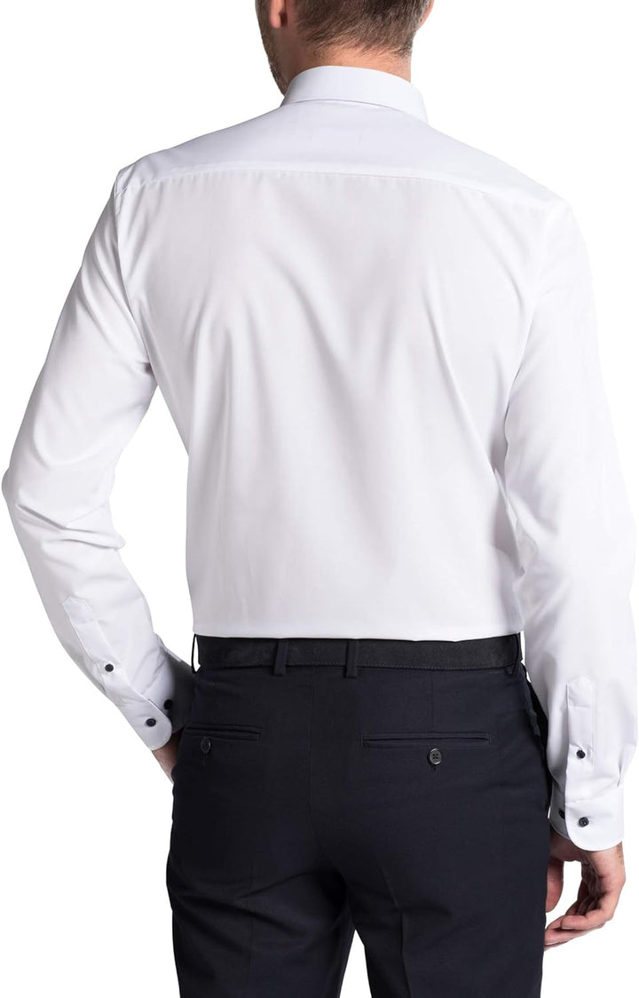 eterna Langarm Hemd Slim FIT Chambray unifarben