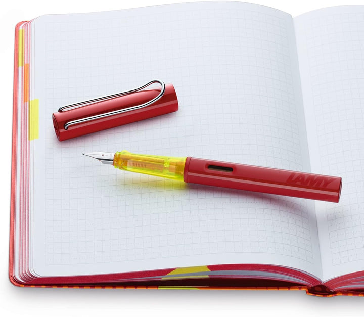 LAMY AL-star Set leichter Füllhalter aus Aluminium in glossy red mit ergonomischem Griff und poliert