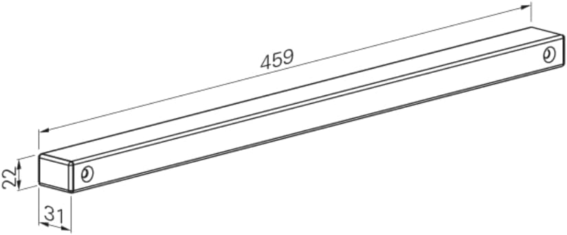 ECO-Schulte Die ECO Newton Gleitschiene EF DIN links RAL 9006 ECO silber mit elektromagnetischer Fes