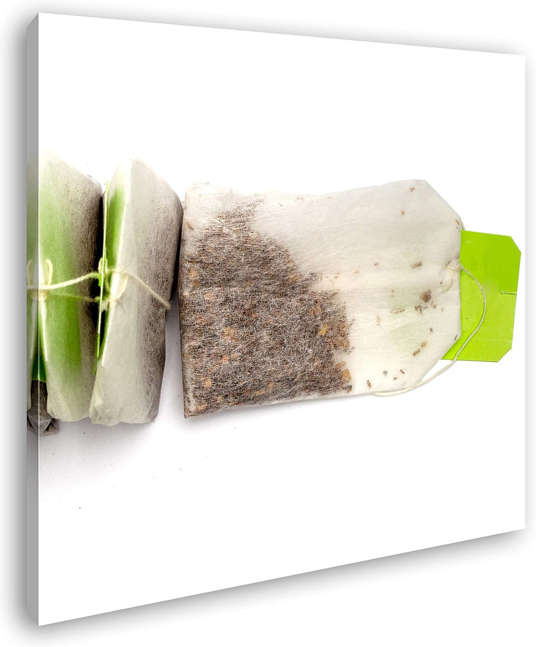 deyoli viele Teebeutel im Format: 60x60 als Leinwandbild, Motiv fertig gerahmt auf Echtholzrahmen, H