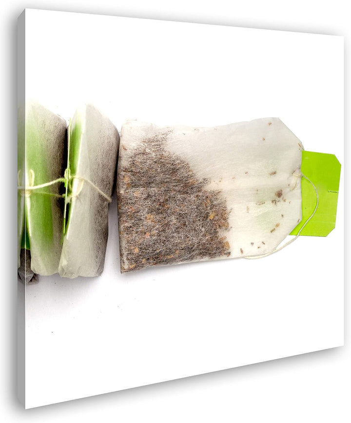 deyoli viele Teebeutel im Format: 60x60 als Leinwandbild, Motiv fertig gerahmt auf Echtholzrahmen, H