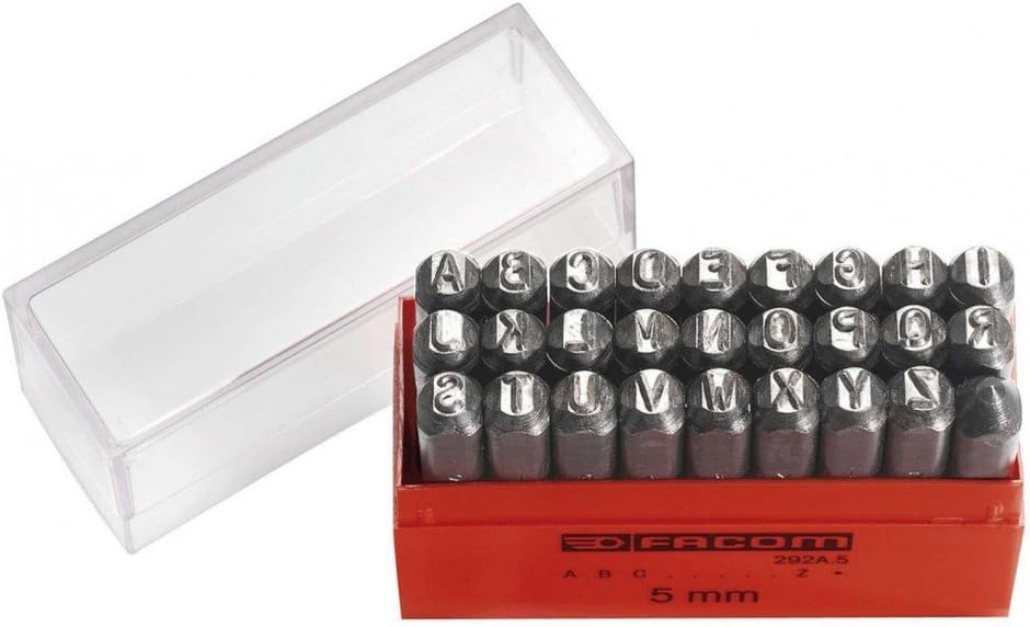 Schlagbuchstaben A - Z, 6 mm, 27-tlg