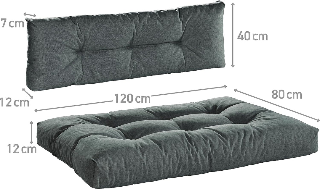 Traumnacht Outdoor Palettenauflage mit Schaumstoffstäbchen gefüllt, Palettenkissen, Palettenpolster