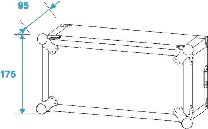 ROADINGER Verstärkerrack PR-1, 3HE, 47cm tief | Flightcase für 483-mm-Geräte (19") | mehrschichtig v