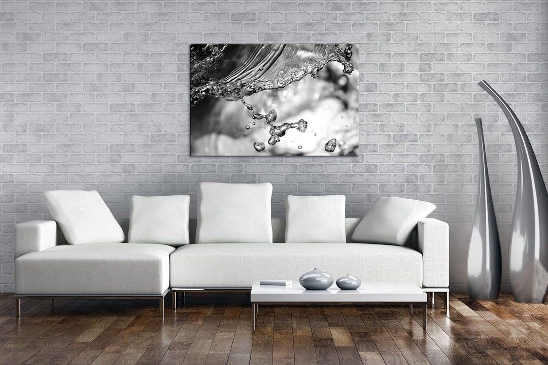 deyoli Wasser in Bewegung Format: 80x60 Effekt: Schwarz&Weiss als Leinwandbild, Motiv fertig gerahmt