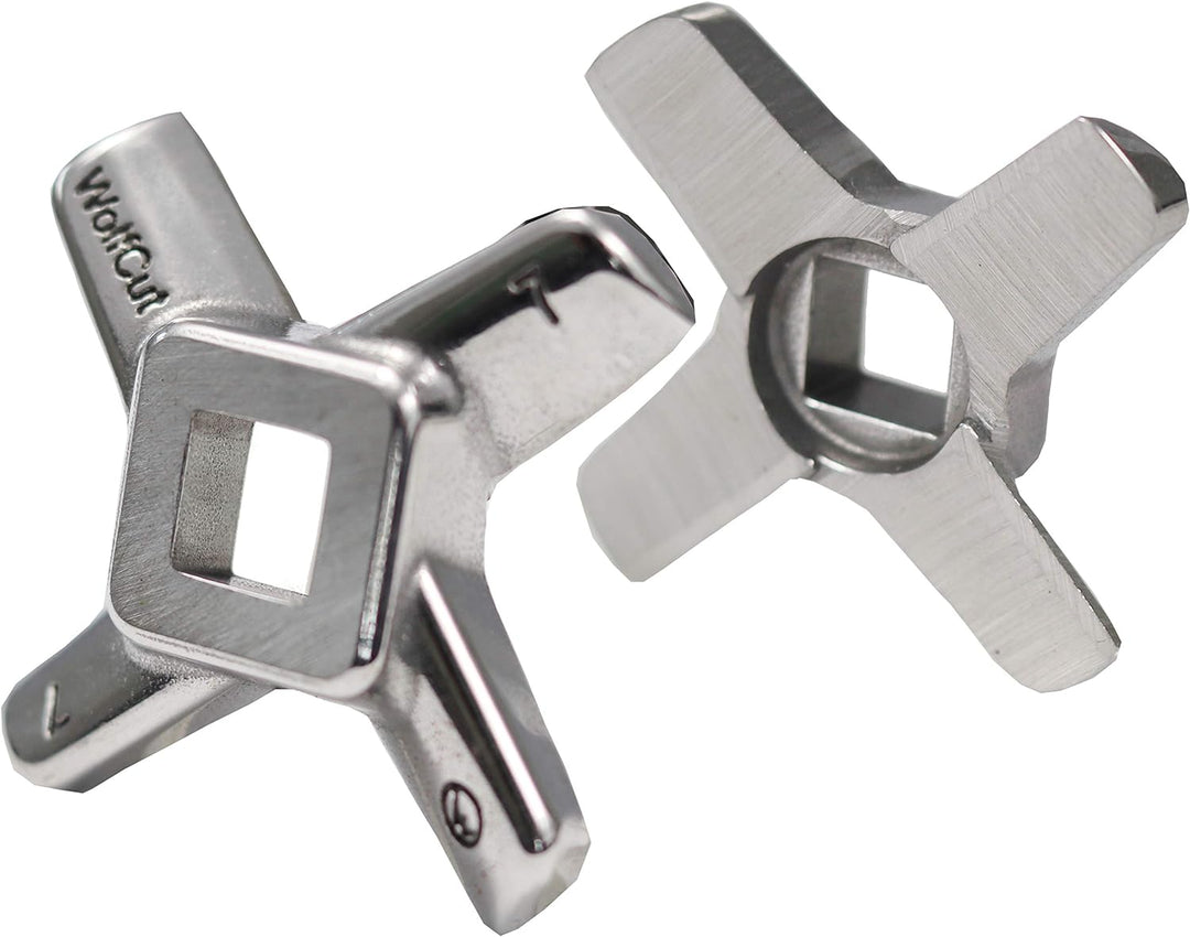Wolfcut Lochscheibensatz kompatibel mit alle Fleischwolf Grössen 7/2,0mm + 6,0mm Bohrung und 1 Kreuz