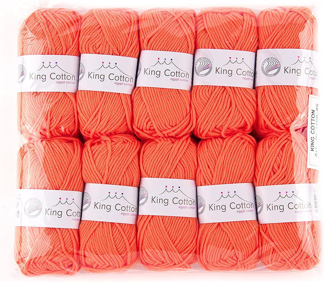 Gründl King Cotton (weiches und voluminöses Strick- und Häkelgarn aus 55 % Polyacryl & 45 % Baumwoll