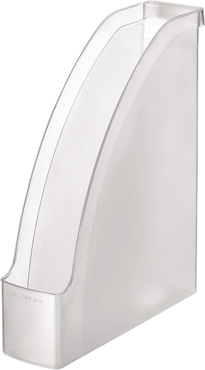 Leitz Plus Stehsammler, A4, 6er Pack, Transparent, 24760003 Pack Farblos, Pack Farblos