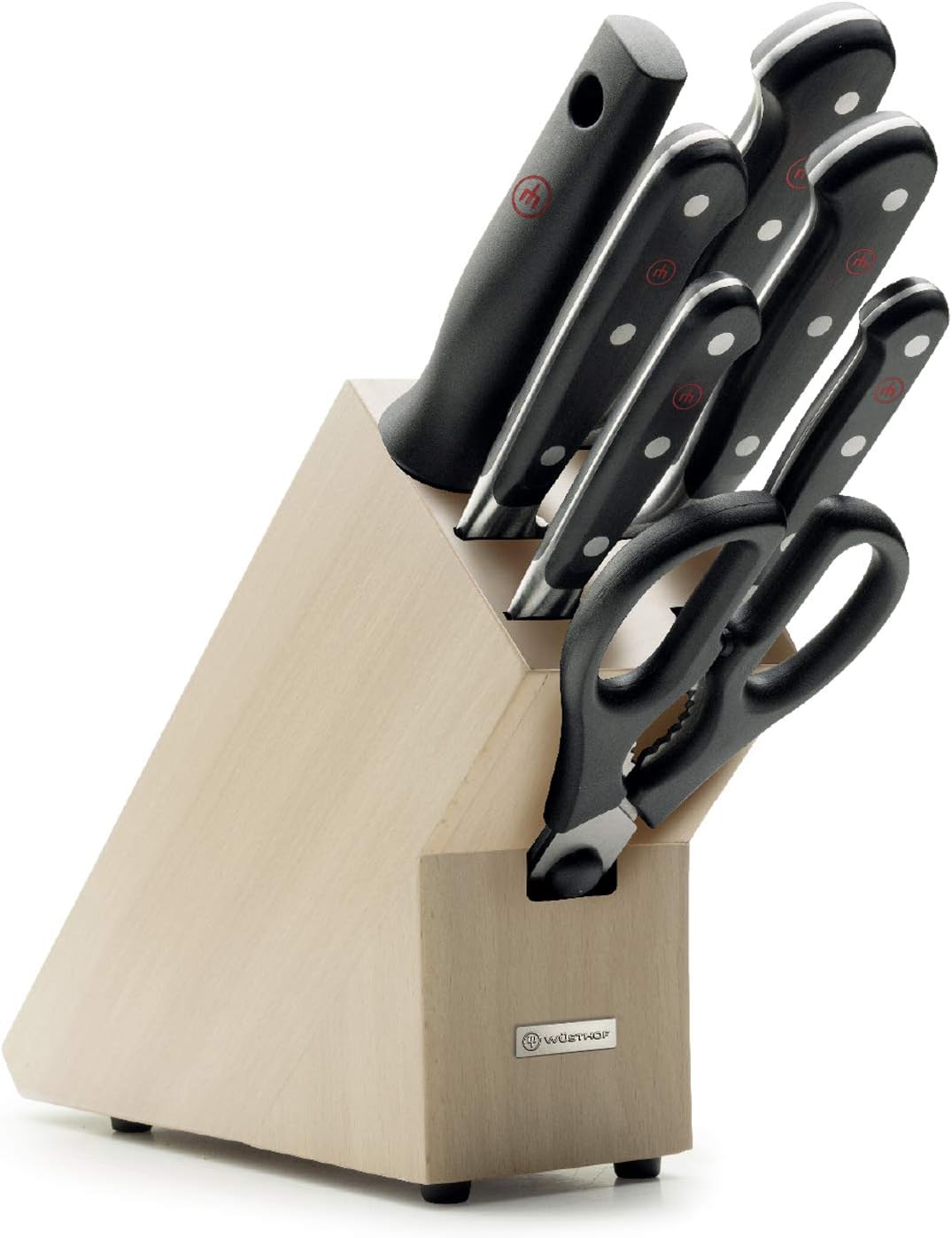 WÜSTHOF Classic Messerblock mit 7 Artikeln 7-teilig Helle Buche, 7-teilig Helle Buche