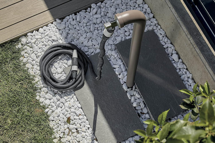 G.F. SRL, Aquapop Grey Easy 10, 10 Meter selbstverlängernder Gewebeschlauch, Made IN Italy, mit Mini