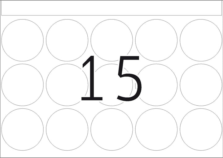 HERMA 2761 Haftetiketten für Druckmaschinen rund, Ø 32 mm, Blattformat 168 x 120 mm, DP1, 5000 Aufkl