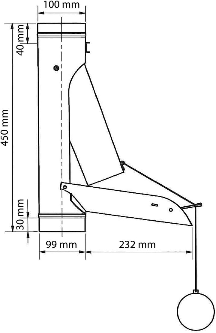 Florantia Regenwasserklappe Kupfer automatisch mit Schwimmer DN 100 inkl. Adapter Regenrohrklappe mi