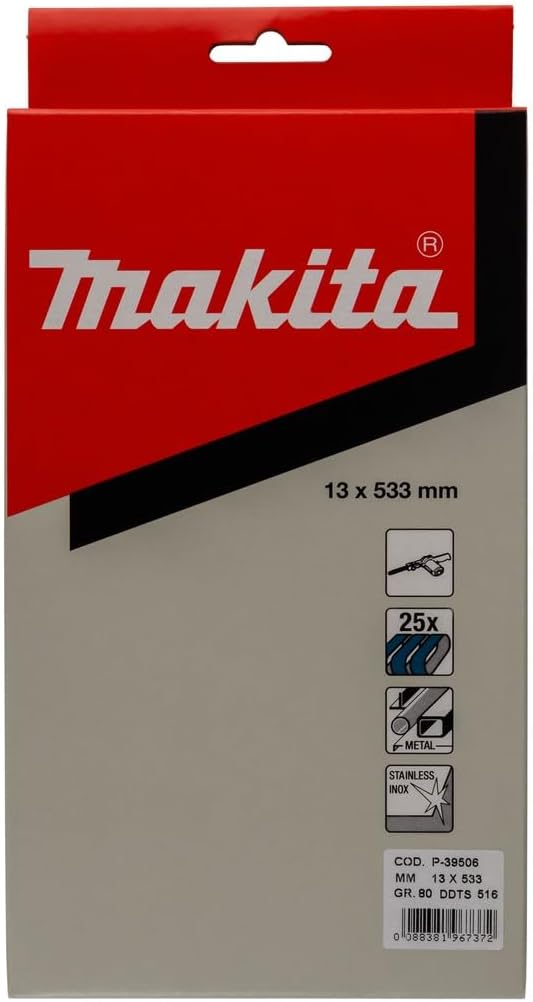 Makita Schleifband, 13 mm, K80, 25 Stück, P-39506