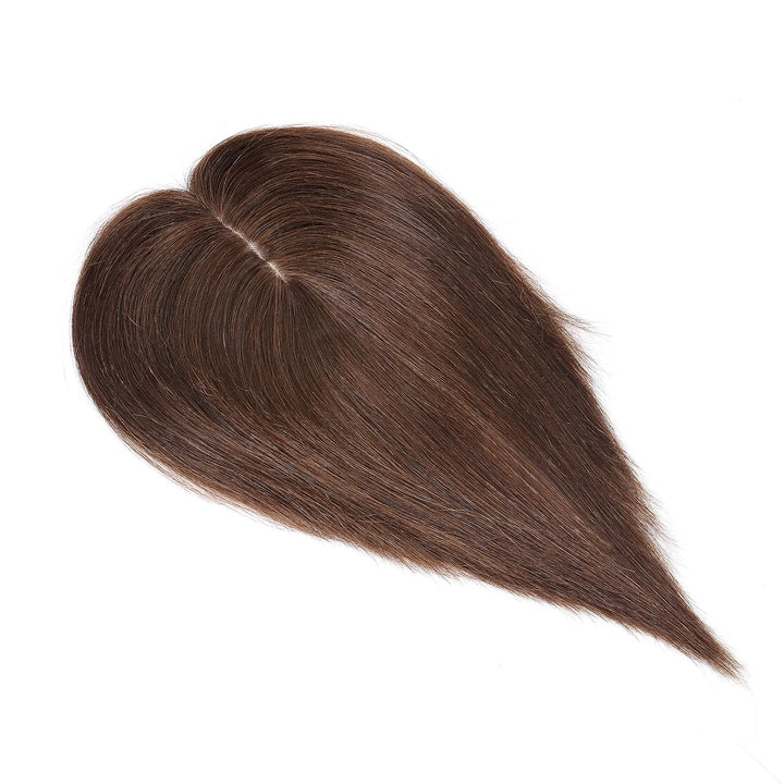 Silk-co Haarteile Echthaar Clip in Extensions Echthaar Toupee Haarverlängerung Toupee Hair Extension