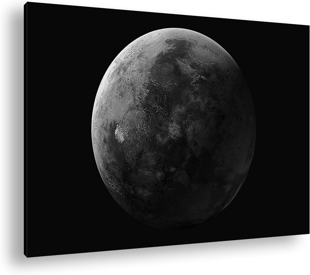 deyoli Planet Mars Format: 80x60 cm Effekt: Schwarz/Weiss als Leinwandbild, Motiv fertig gerahmt auf